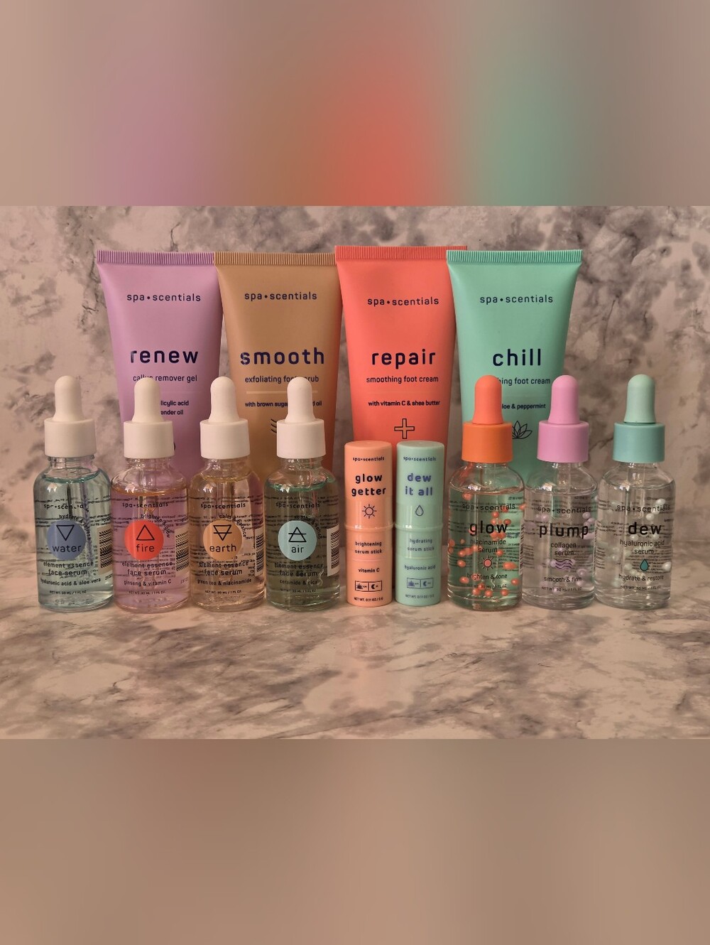 Spa-Scentials Foot & Face Collection (Pastel Mix) 13 Pieces